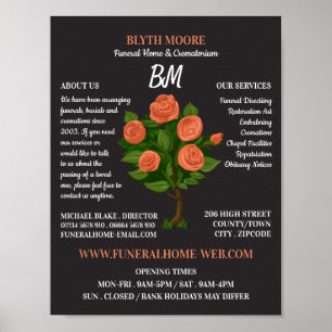 Póster Rosa Bush, Funeral Home, Directores