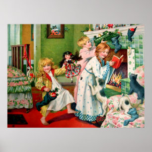 Póster Rosa C. Petherick: El hacer compras del navidad