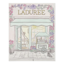 Póster Rosa, collage, coqueta, preppy, moda, costera,