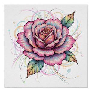 Póster Rosa Cósmica