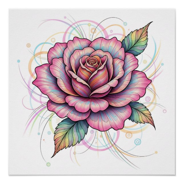 Póster Rosa Cósmica (Anverso)