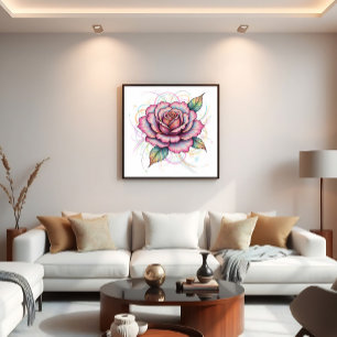 Póster Rosa Cósmica