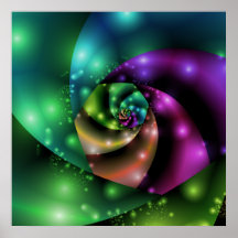 Rosa cósmico Poster fractal