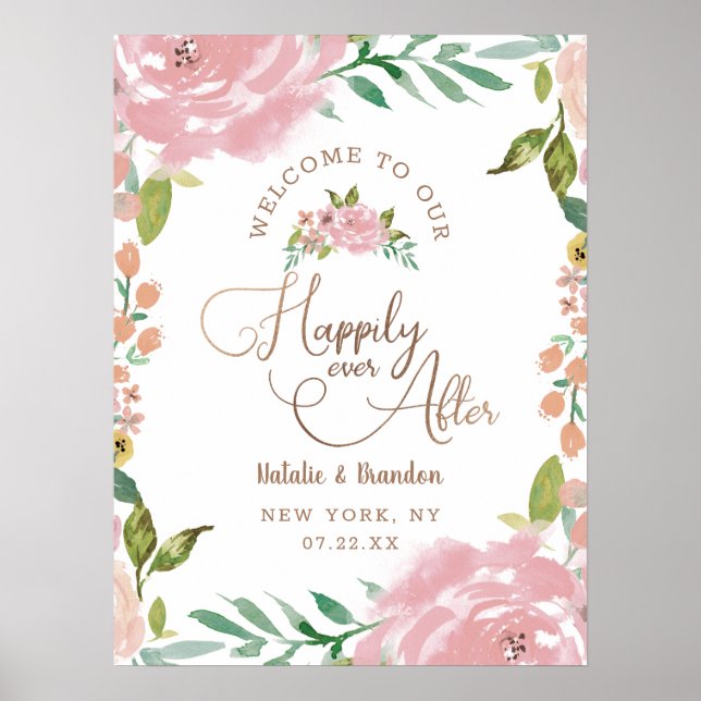 Póster Rosa De Alegría Siempre Después Del Rótulo De Rece (Frente)