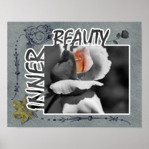 Póster Rosa de belleza interior Flor Inspiradora
