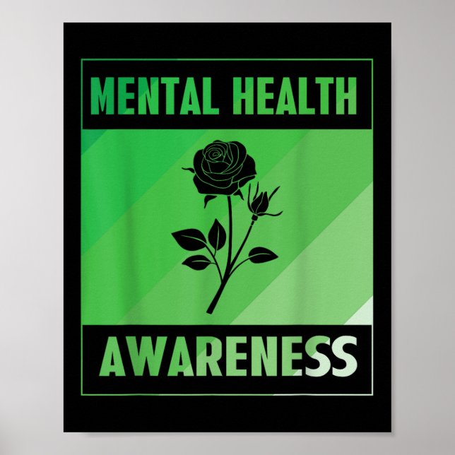 Póster Rosa de Concienciación sobre Salud Mental (Frente)