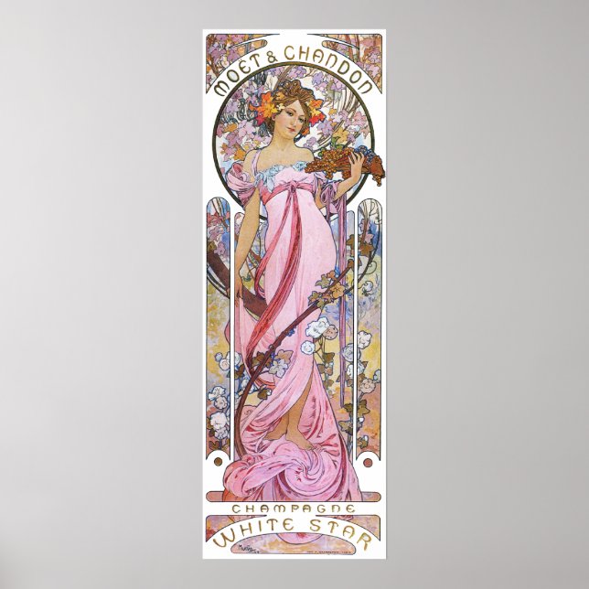 Póster Rosa de época diosa rosada (Frente)