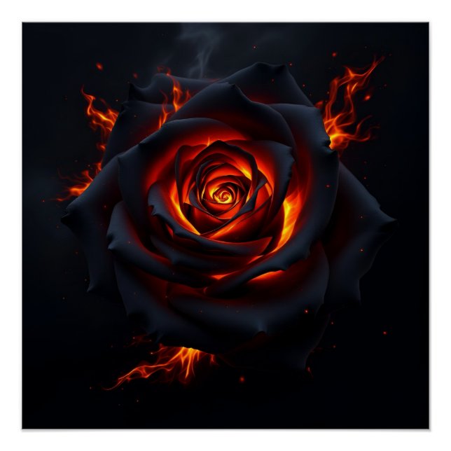 Póster Rosa de Fuego  (Anverso)