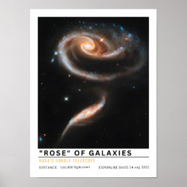 Póster Rosa de Galaxias Arp 273 Educación Espacial