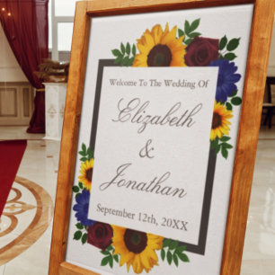 Póster Rosa de girasol Boda floral