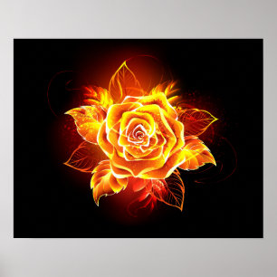 Póster Rosa de incendios en auge
