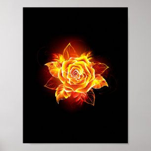 Póster Rosa de incendios en auge