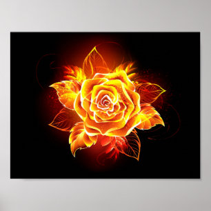 Póster Rosa de incendios en auge