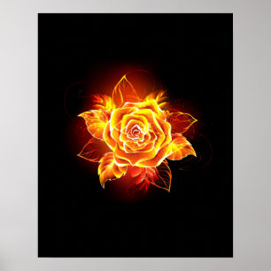 Póster Rosa de incendios en auge