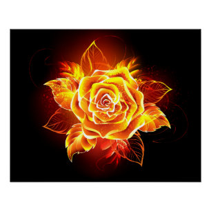 Póster Rosa de incendios en auge