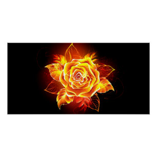 Póster Rosa de incendios en auge