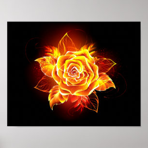 Póster Rosa de incendios en auge