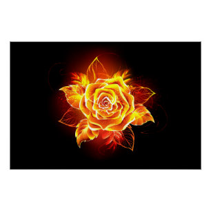 Póster Rosa de incendios en auge