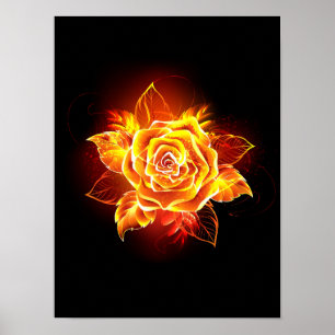 Póster Rosa de incendios en auge
