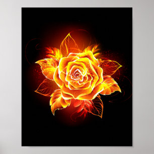 Póster Rosa de incendios en auge