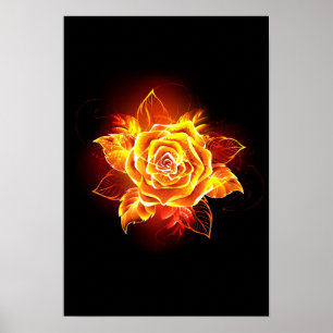 Póster Rosa de incendios en auge