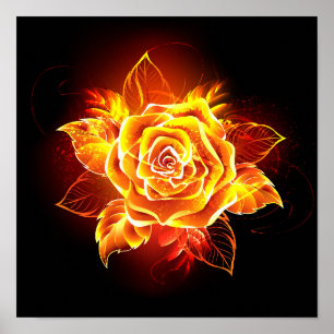 Póster Rosa de incendios en auge