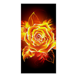 Póster Rosa de incendios en auge