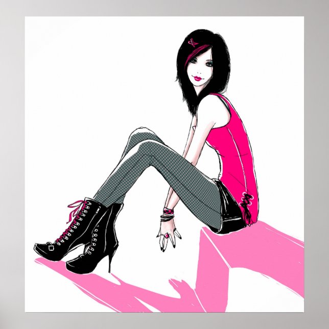 Póster Rosa de la Curbside - Poster (Frente)