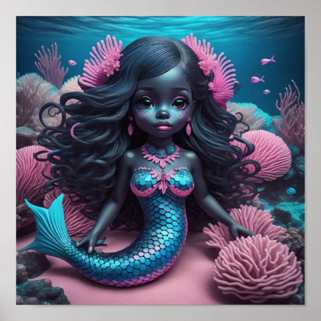 Póster Rosa de la sirena negra (Frente)