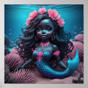 Póster Rosa de la sirena negra 2