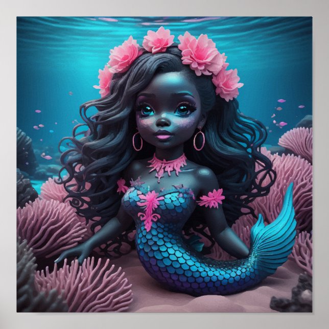 Póster Rosa de la sirena negra 2 (Frente)
