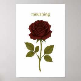 Póster Rosa de los crímenes oscuros — De duelo