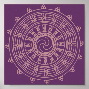 Póster Rosa de Mandala