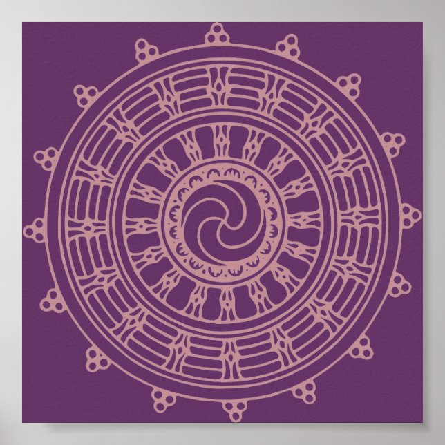 Póster Rosa de Mandala (Frente)