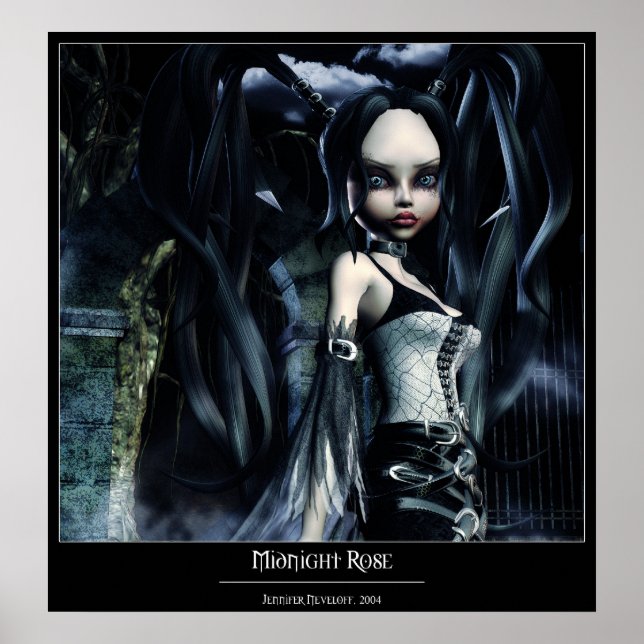 Póster Rosa de medianoche (Frente)