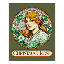 Rosa de Navidades de Art Nouveau