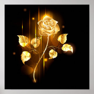 Póster Rosa de oro (rosa de oro)