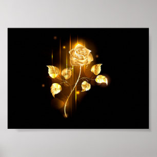 Póster Rosa de oro (rosa de oro)