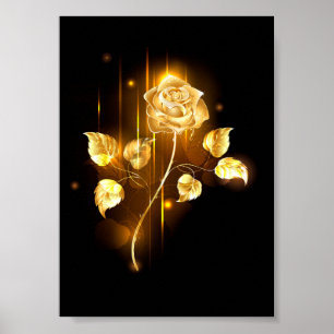 Póster Rosa de oro (rosa de oro)