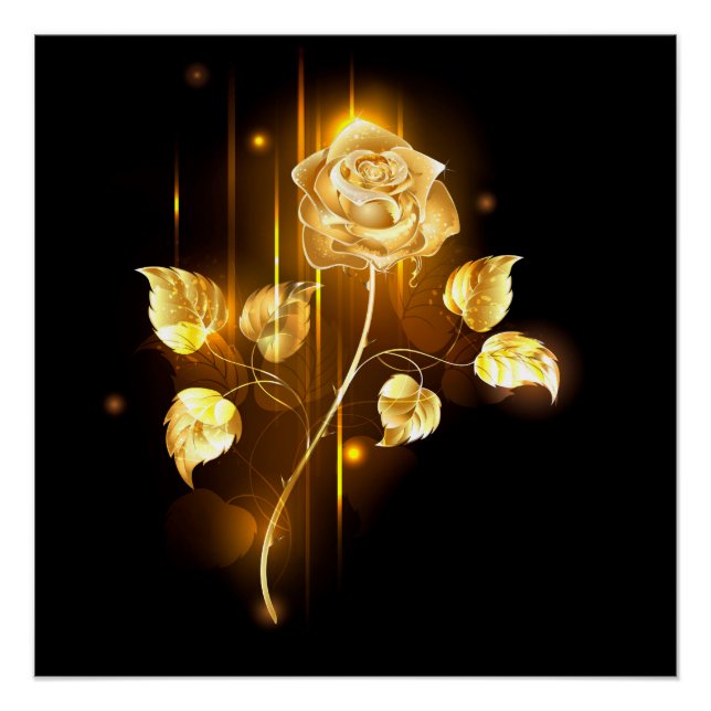 Póster Rosa de oro (rosa de oro) (Anverso)