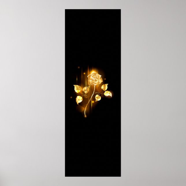 Póster Rosa de oro (rosa de oro) (Frente)