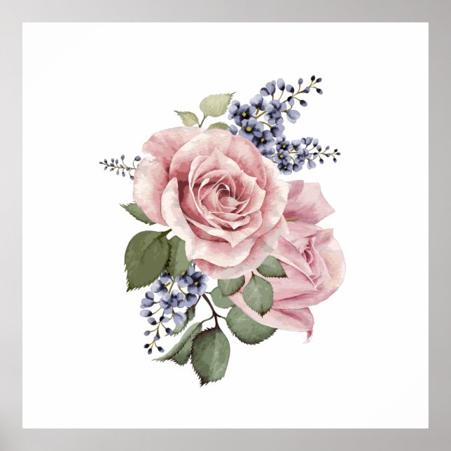 Póster Rosa de país rosa (Frente)