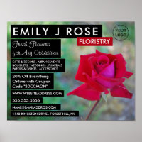 Rosa de Red Crimson, publicidad de Floristry