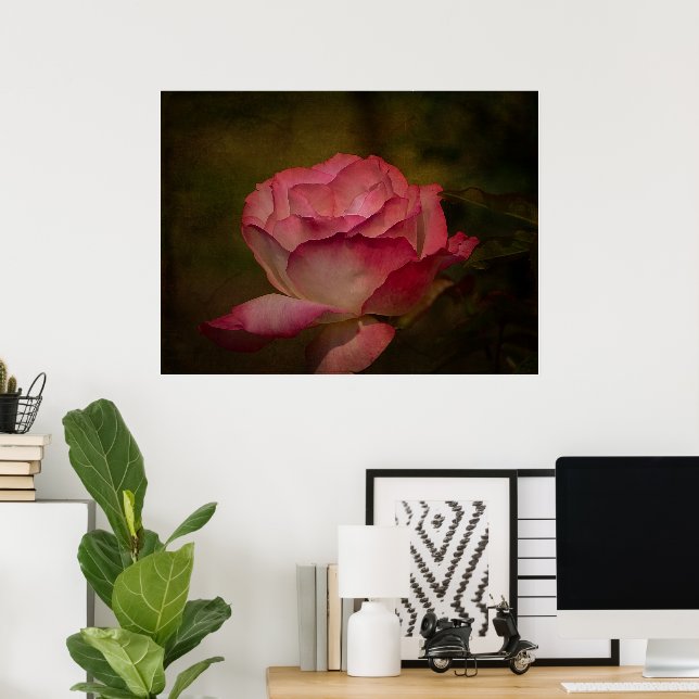Póster Rosa de Temprana Noche (Oficina en casa)