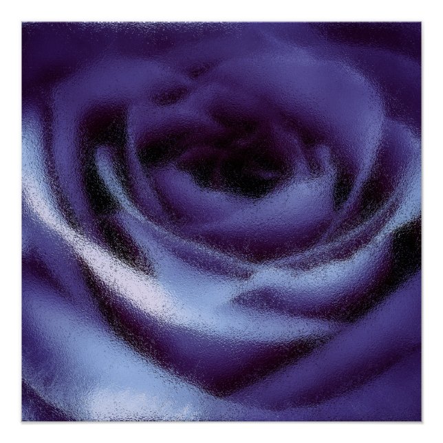 Póster Rosa de vidrio de lavanda suave (Anverso)