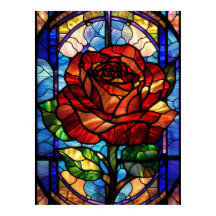 Rosa de vidrio manchado