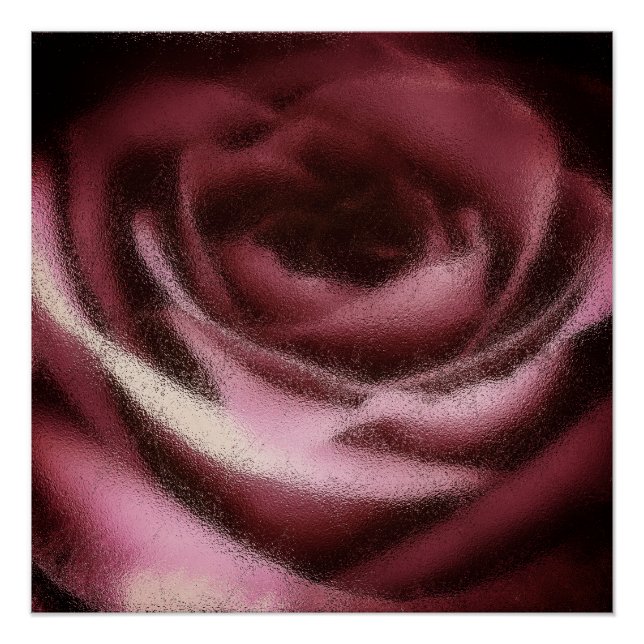 Póster Rosa de vidrio rosa suave (Anverso)