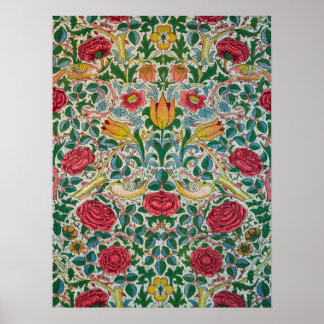 Póster Rosa de William Morris