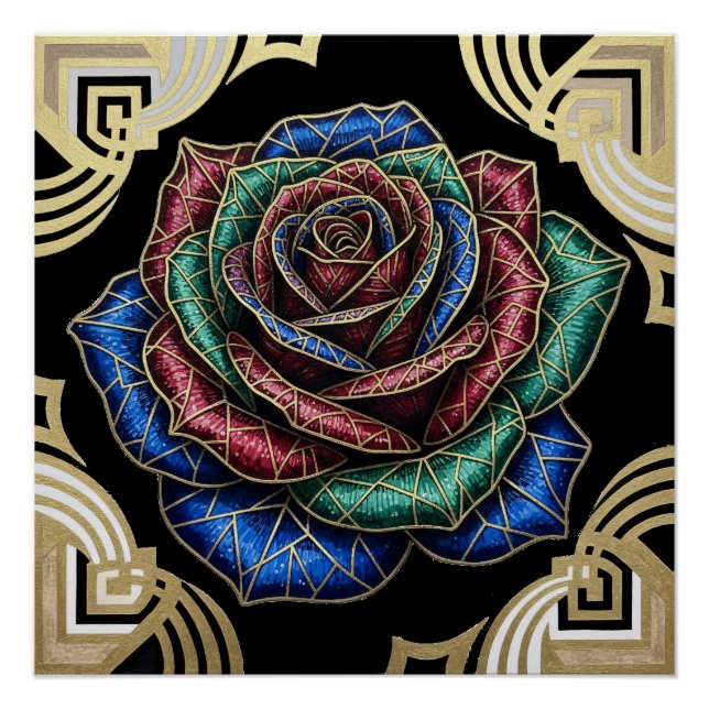 Póster Rosa Deco (Anverso)
