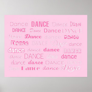 Póster Rosa del poster de la danza